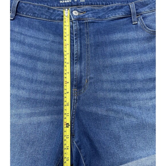 Old Navy Wow High Rise Jean Shorts Women’s 25 Roll Up Medium Wash Denim - Picture 4 of 6
